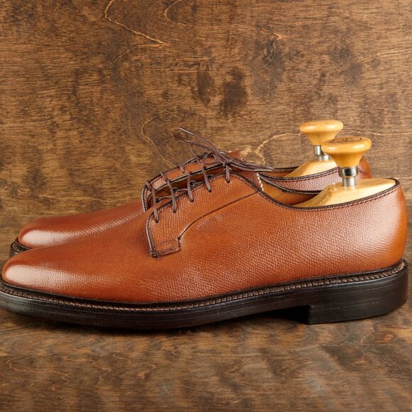 Florsheim 93603 NOS 5 Nail V-Cleat Brown PTB Men's Dress Shoes w/ Trees and Bags - Picture 8 of 16